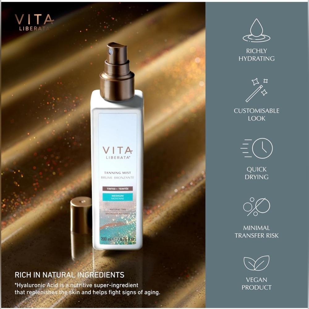 Vita Liberata Tinted Tanning Mist – Medium | 200ml | Clean Formula - Picture 4 of 4